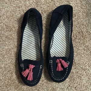 Sperry Loafers - blue suede women’s size 9